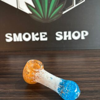 Pipa de vidrio Naranja Blanco Azul